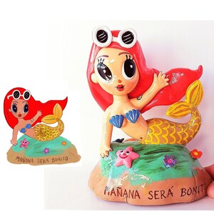 Drawing to custom figurine commission, Cartoon character artwork into custom clay figure, Personalized best friend birthday gift ideas