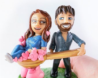 Custom figure Valentines day gift for boyfriend girlfriend, Custom figurine from photo, Cartoon portrait look alike doll custom clay figures