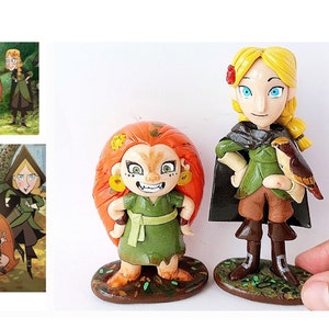 Figura personalizzata di giocattolo d'arte di personaggio dei cartoni animati, figura di argilla su commissione di personaggio personalizzato, figura 3D decorazione fatta a mano per scrivania, idee regalo uniche