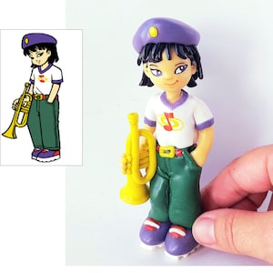 Afbeelding naar figuur stripfiguur commissie aangepaste kunst speelgoed handgemaakt, cartoon render fan custom figuur, collectible sculptuur fandom cadeau