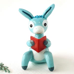 Handgemachte Tierskulptur Esel, die Figurine Cottagecore zieht an