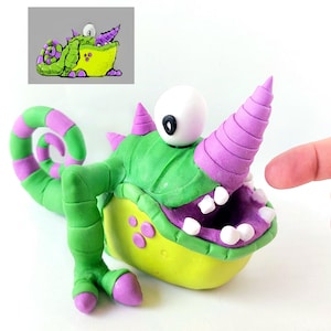 3d character custom figure personalized gamer gift classy, Custom toy OC commission clay figures handmade hand painted gaming room decor
