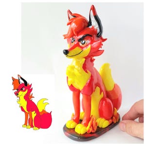 Custom oc-figuur karakter commissie, fanart gepersonaliseerd 3D-beeldje, stripfiguur custom figuur uniek cadeau voor verzamelaars