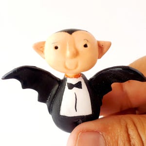 Halloween decoration vampire bat cute clay monster figurine, Bat miniature halloween desk decor, Bat figurine spooky figurine halloween gift