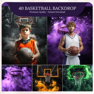 Basketball Digital Backdrops for Sports Photography, Basketball Background For Basketball Banner, School Sports, - Senior Portrait Photo