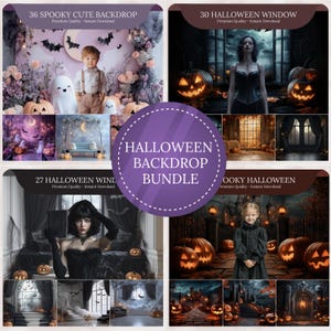 Halloween Mega Bundle, Bundle Halloween Background, Photography Composite, Halloween Backdrop Set, Instant Download, Mega Bundle Set