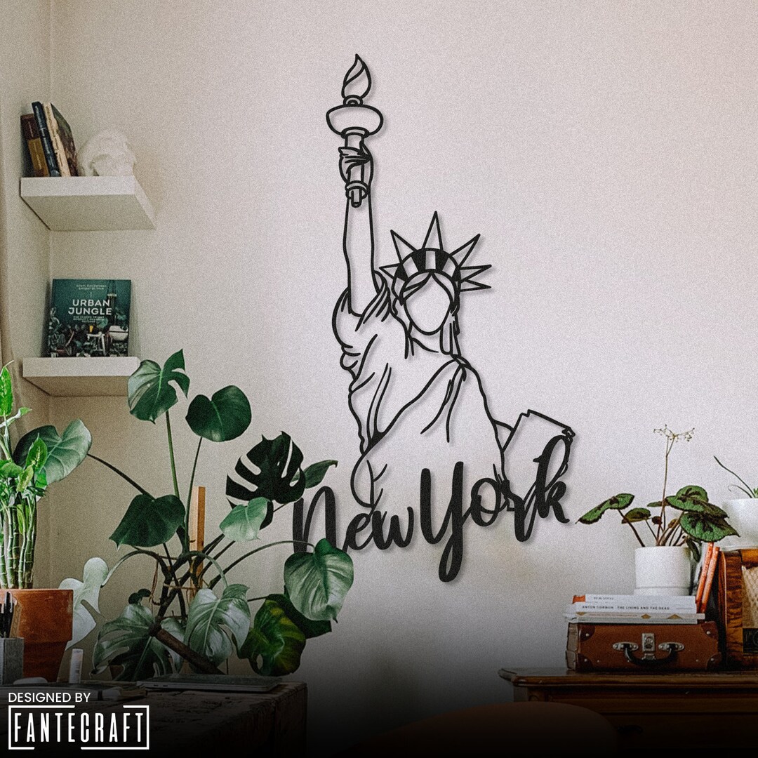 Metal Statue of Liberty Wall Decor New York Metal Wall Art Etsy