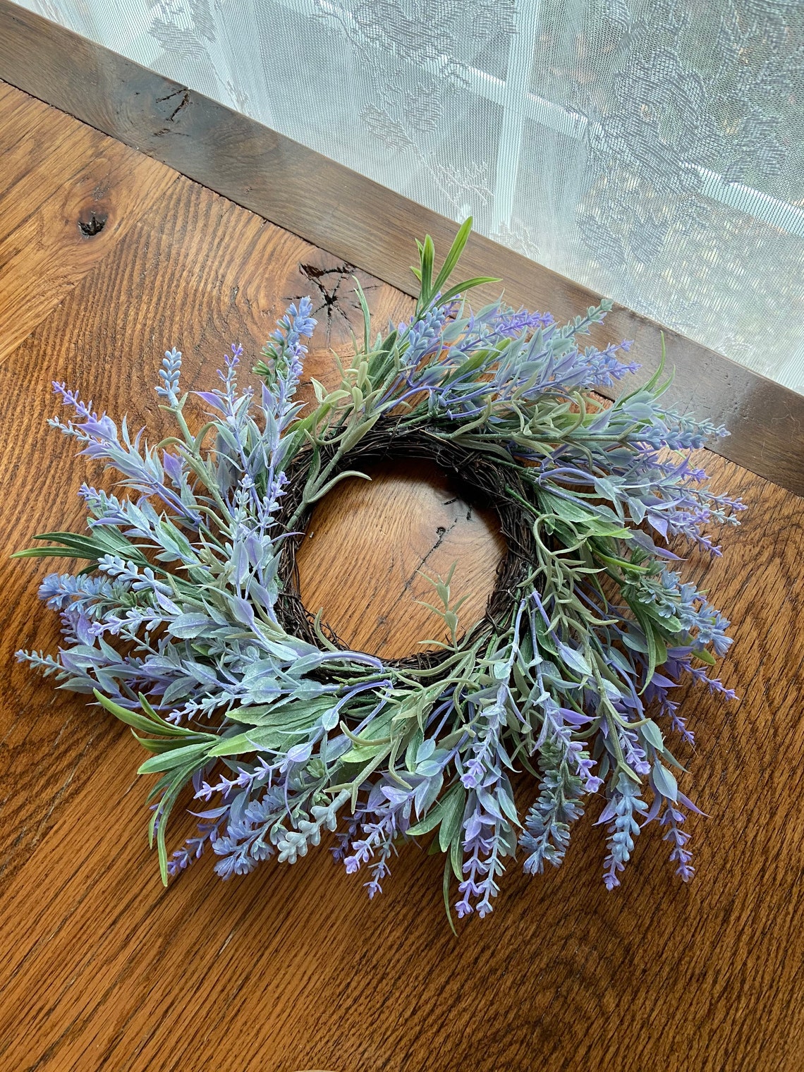 Lavender Candle Wreath Candle Ring New. Etsy