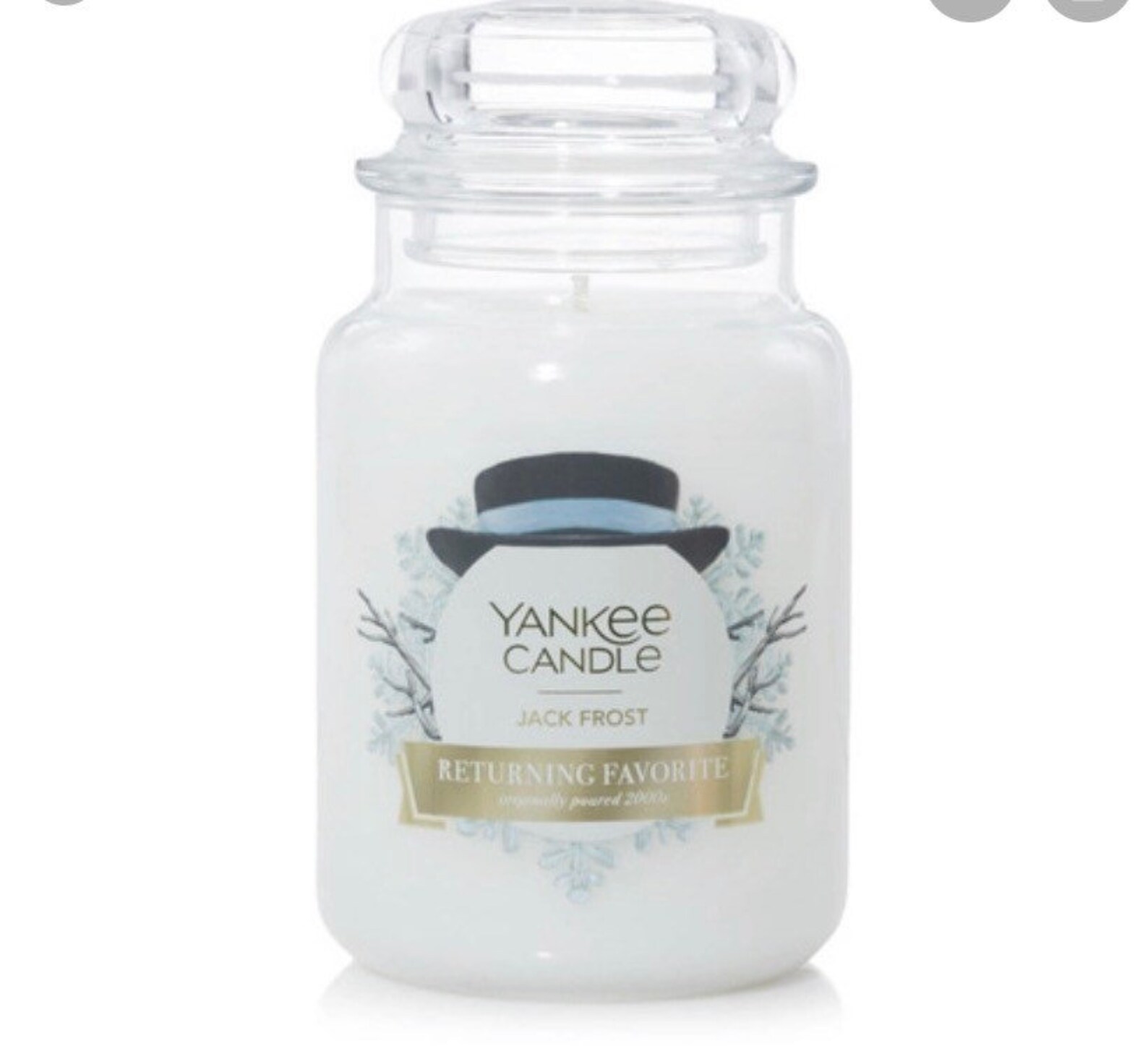 Yankee Candle Jack Frost Original Large Jar Candle 22oz. New Etsy