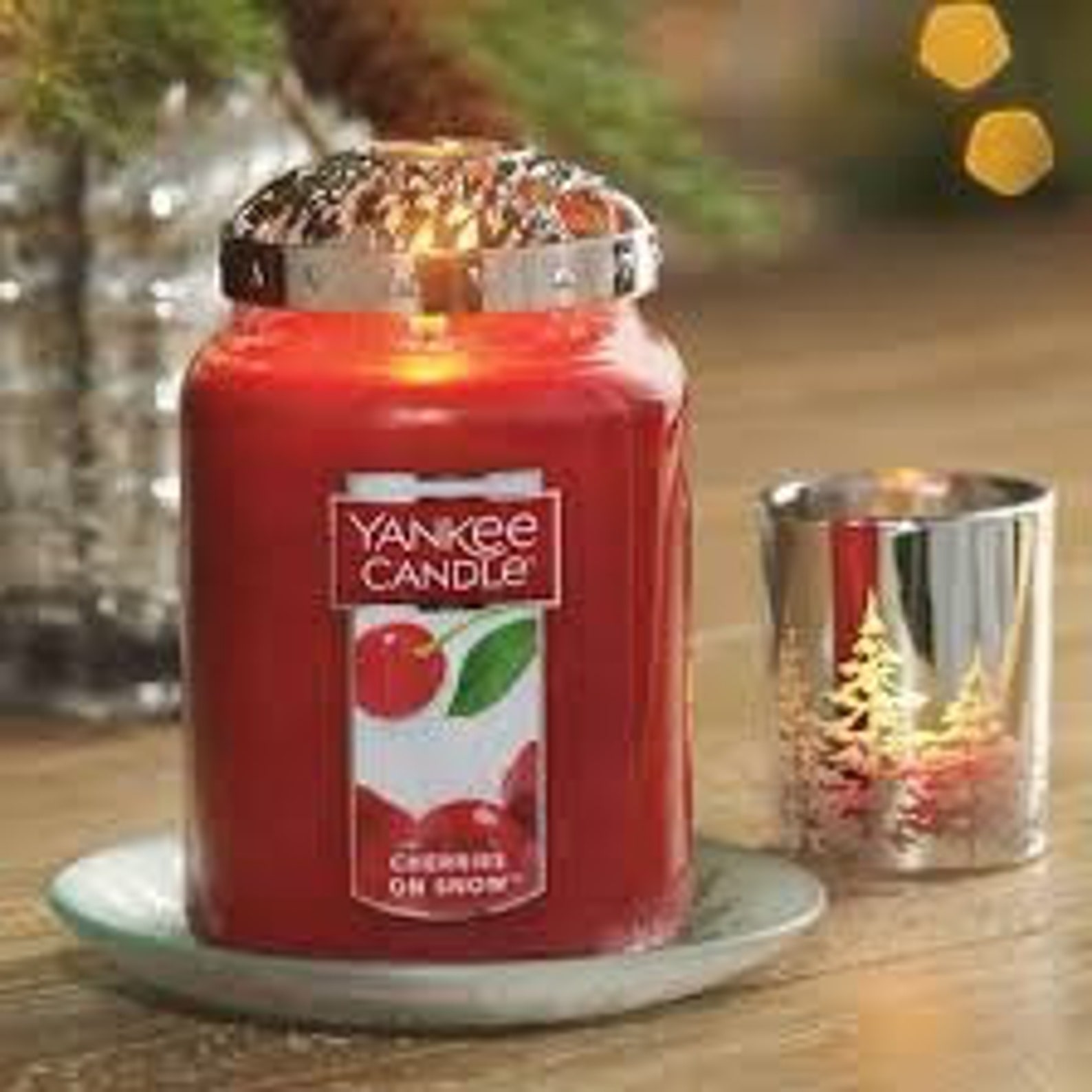 Yankee Candle Cherries on Snow 22oz. Large Jar Candle Etsy
