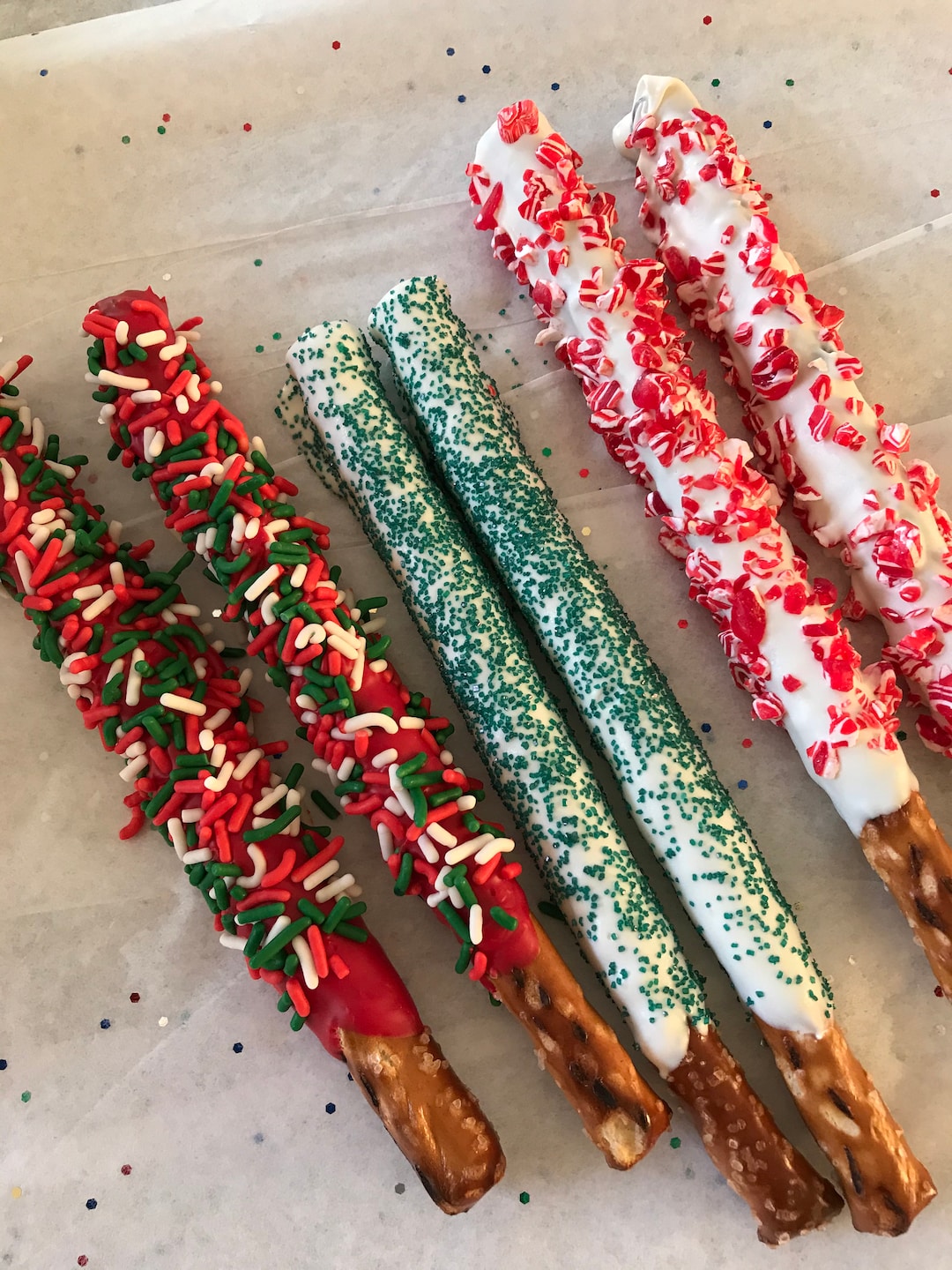 Christmas Chocolate Covered Pretzels Etsy