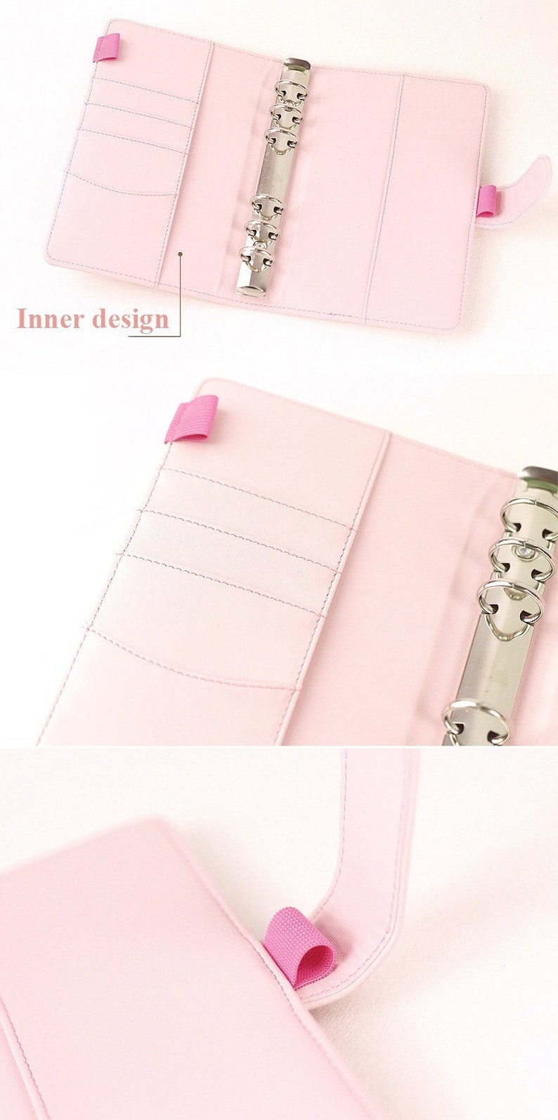 Planner Binder personal size a6 pu leather budgeting cash Etsy