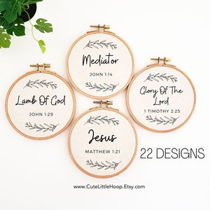 22 namen van Jezus Advent PDF-borduurpatroon, religieuze kerstversiering borduurbundel, handborduurontwerp, kerstdecor