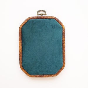 Green velvet octagon pin board, enamel pin display, pin holder, pin display board, birthday gift for best friend, college dorm decor, her