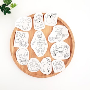 Halloween stick and stitch embroidery pattern, spooky embroidery stickers, stick on embroidery designs, embroidery pattern for clothes