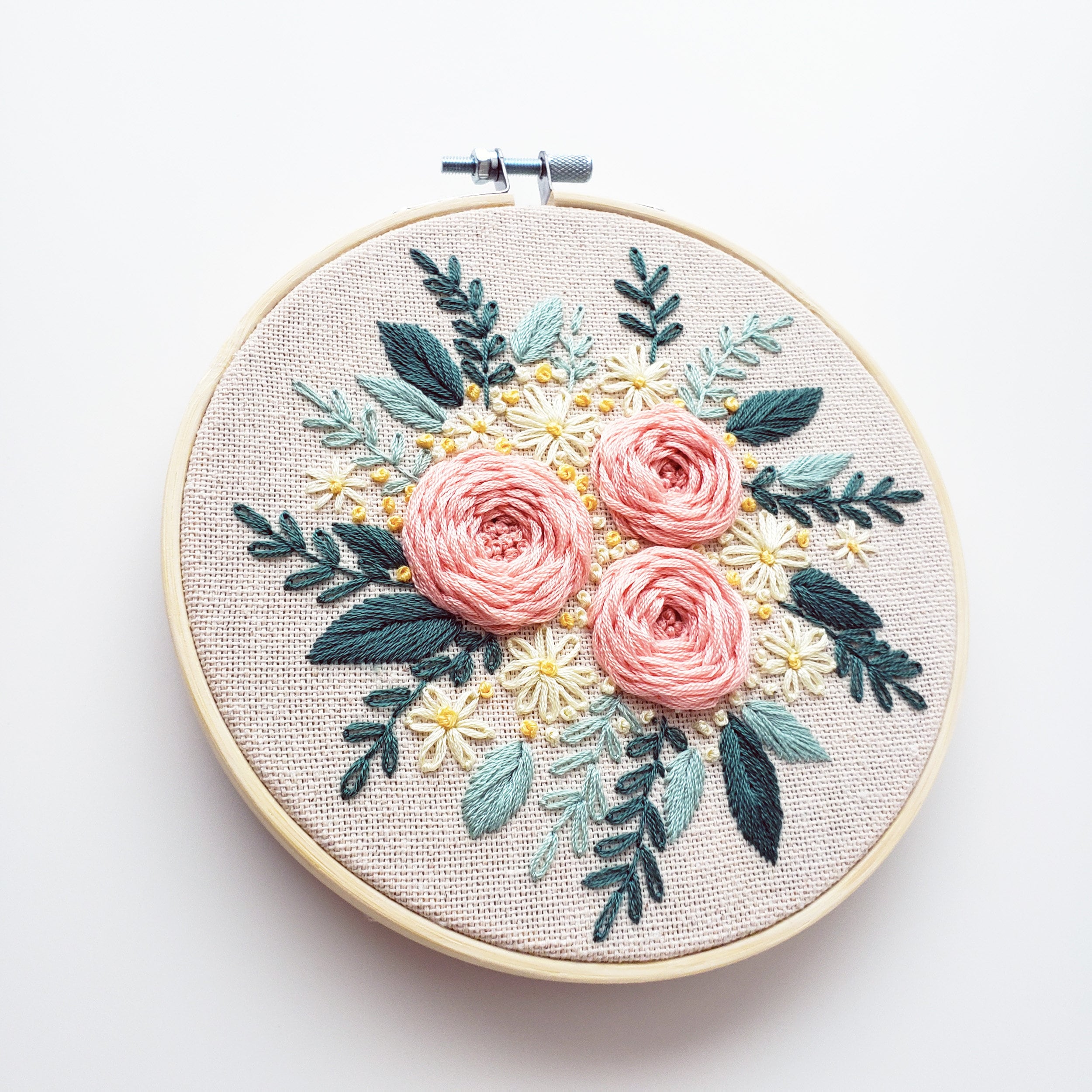 Flower Embroidery Pattern Pdf Embroidery Pattern Easy Etsy