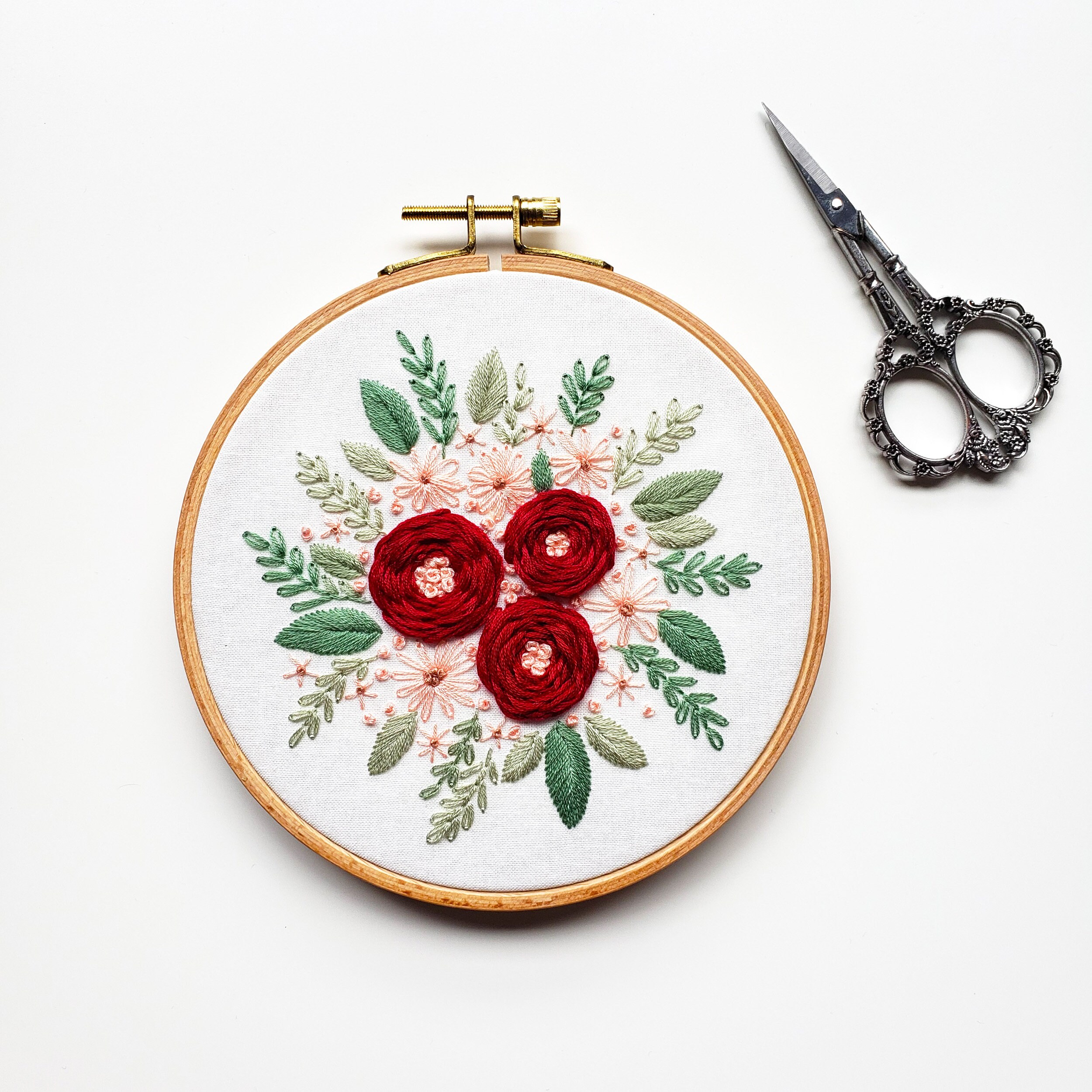 Floral embroidery kit embroidery kit for adult beginner Etsy