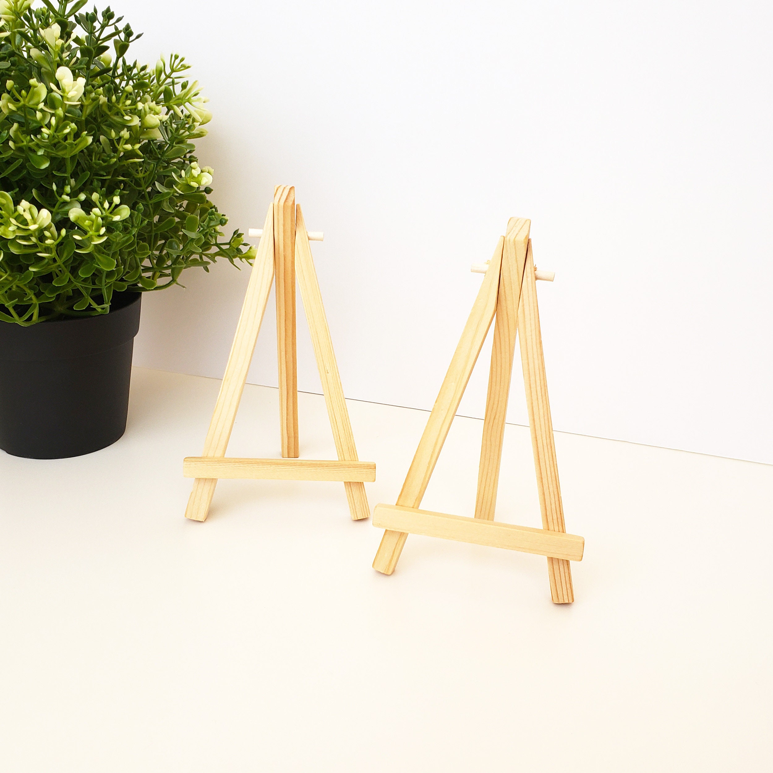 Easel Display Stand for Embroidery, Wood Holder for Small Art