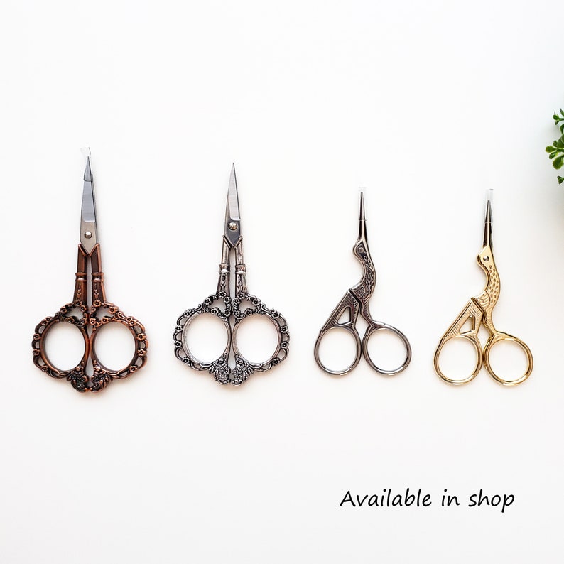 Seam ripper kit, embroidery scissors, embroidery accessory, thread ripper, stork scissors, needle threader, birthday gift for best friend