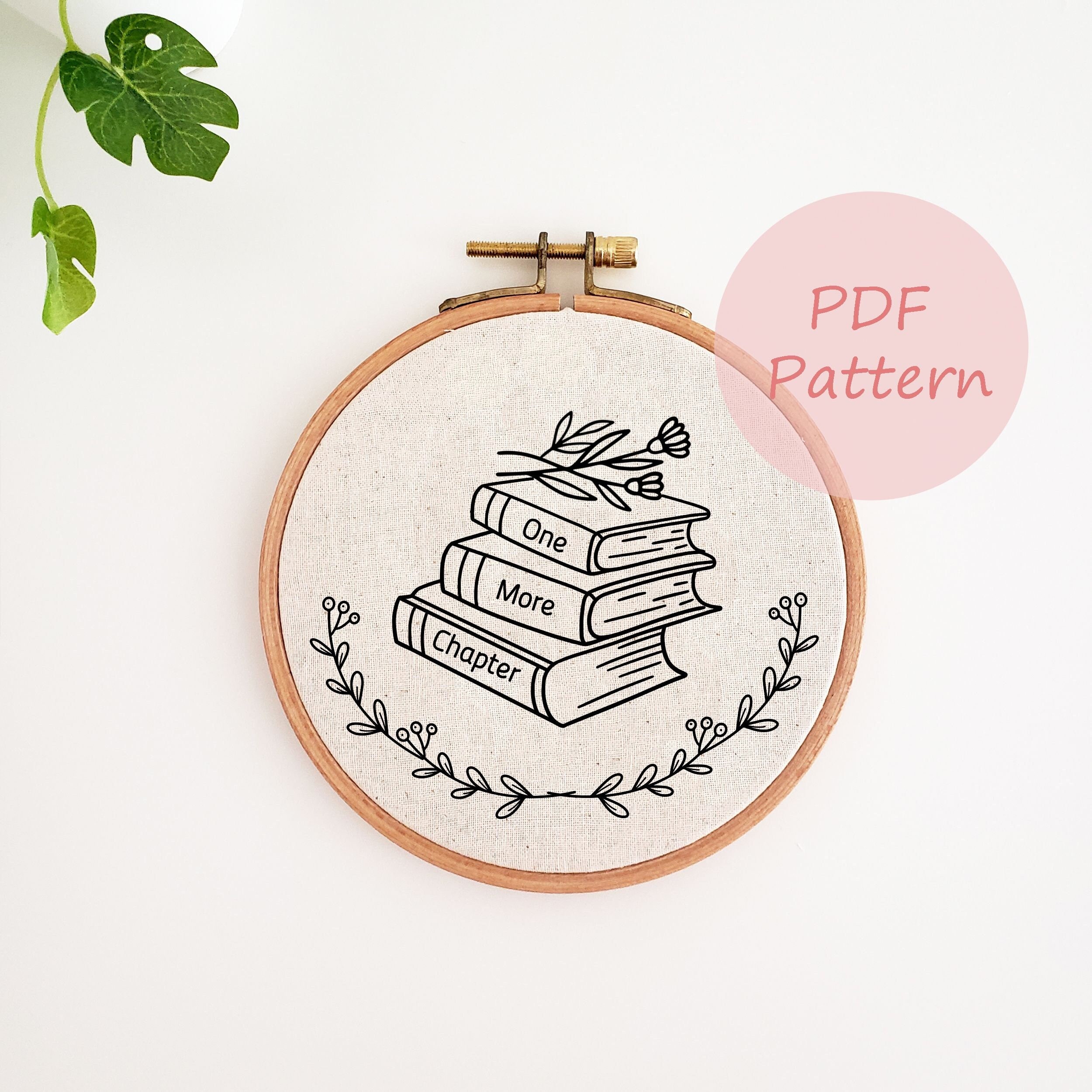 Book Stack Cross Stitch Pattern. One More Chapter, Booktok 