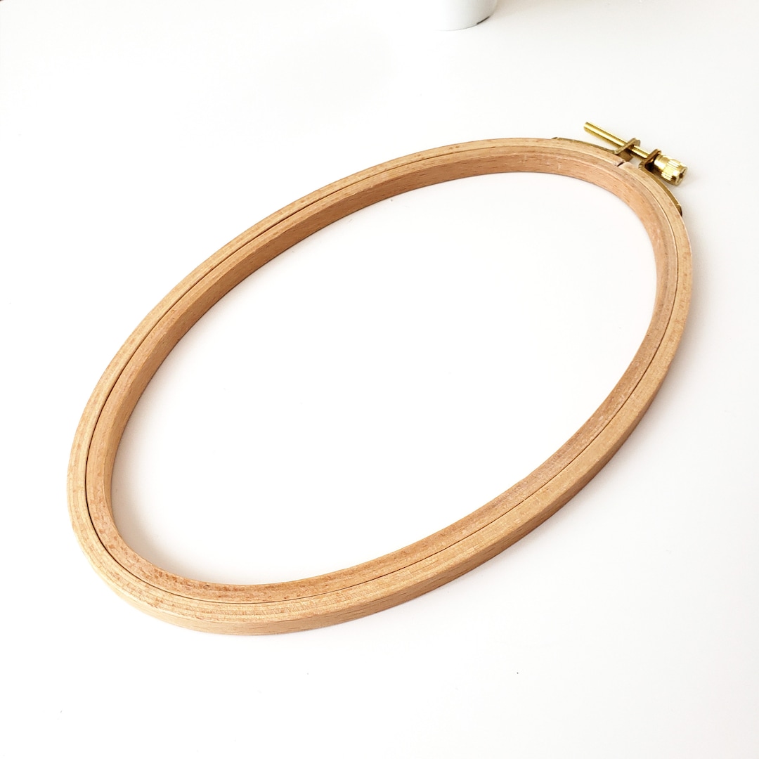 Oval Embroidery Hoop, Oval Wood Frame, Embroidery Frame, Cross Stitch