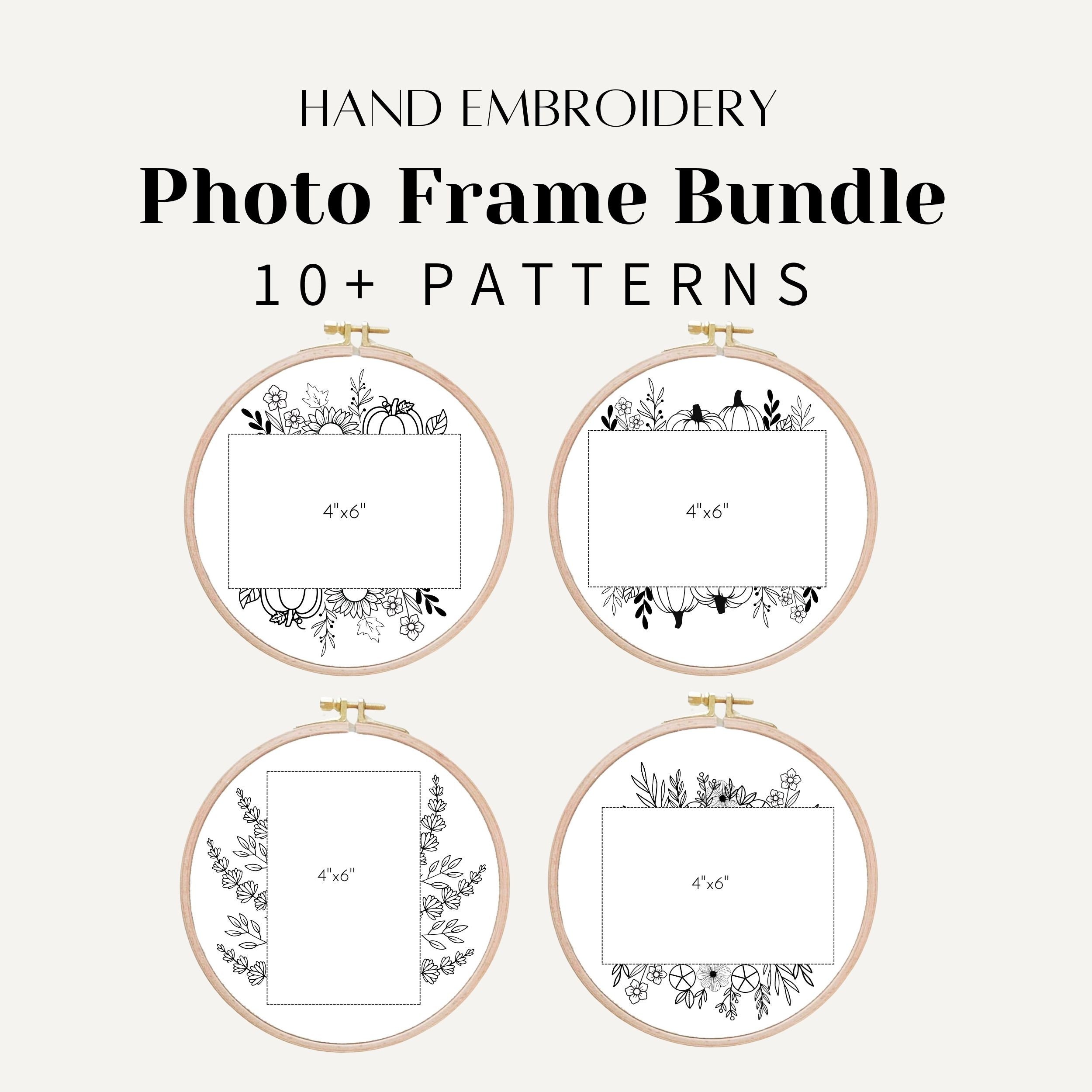 4x6 Photo Frame PDF Pattern, Embroidery Pattern Bundle, Photo Holder ...