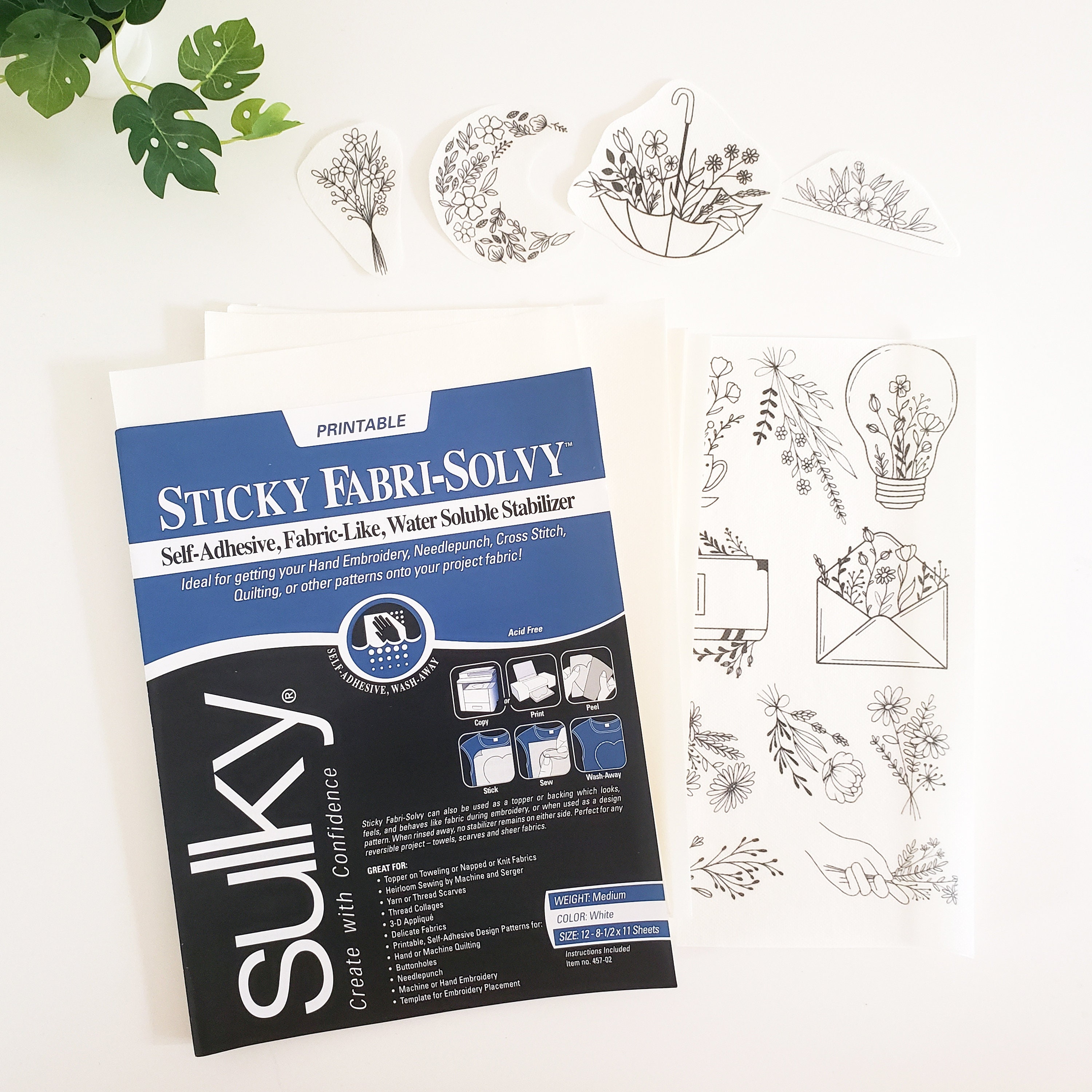 Stick and Stitch Embroidery Paper Sulky Stabilizer Stick and -  Hong  Kong