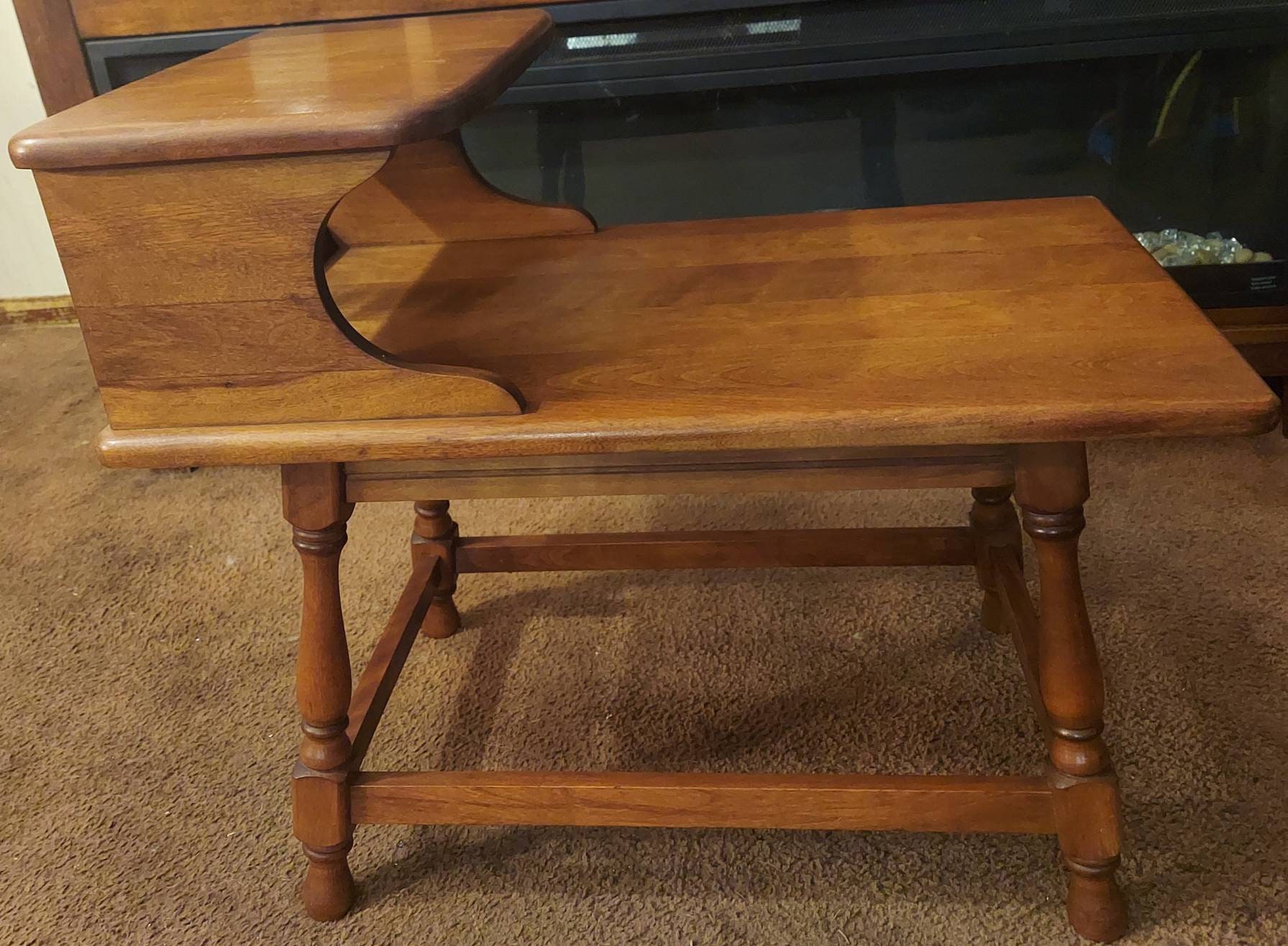 Vintage 1950'S Hardrock Maple End Table By C.H Hartshorn Etsy