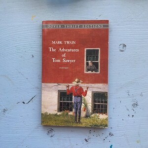 90s Vintage Paperback Book: The Adventures of Tom Sawyer by Mark Twain