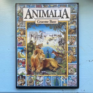80s Vintage Book Animalia by Graeme Base Picture Book