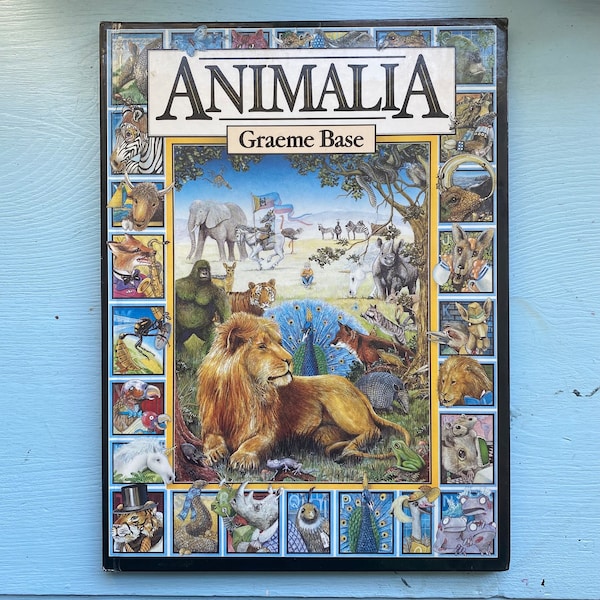 80s Vintage Book Animalia by Graeme Base Picture Book