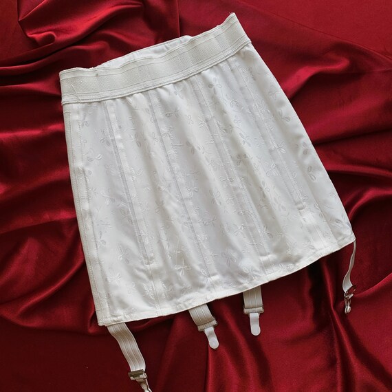 70s Rare Deadstock White Girdle Skirt