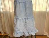 Distressed Bleached Cottagecore Denim Skirt Boho Chic Spring Fashion Goth Grunge Aesthetic 90s Post Apocalyptic Streetwear Popular Right Now