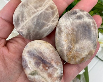 Moonstone Pillow Palm Stones (You Choose)