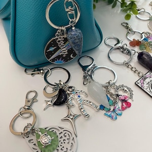 Bag Charms, Keychains with Crystals and Charms -  You Choose, Assorted Varieties!