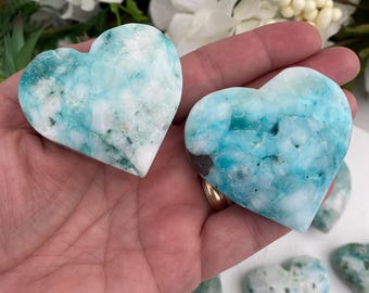 Phoenix Hearts (Chrysocolla, Malachite, and Turquoise Combo) You Choose