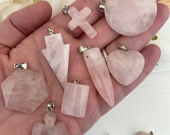 PINK Pendant Collection, Over 18 Styles! (Rose Quartz, Rhodonite, and More)