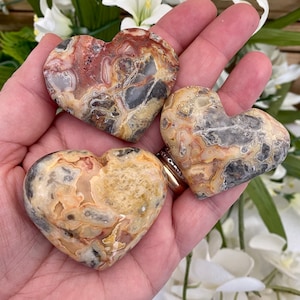 Crazy Lace // Mexican Lace Agate Hearts (You Choose)