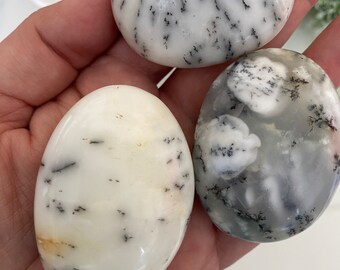Dendrite Opal Pillow Palm Stones (You Choose)