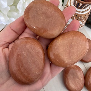 Red Aventurine Pillow Palm Stones (You Choose)