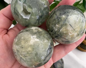 Prehnite Spheres (You Choose) Sphere Stand Included