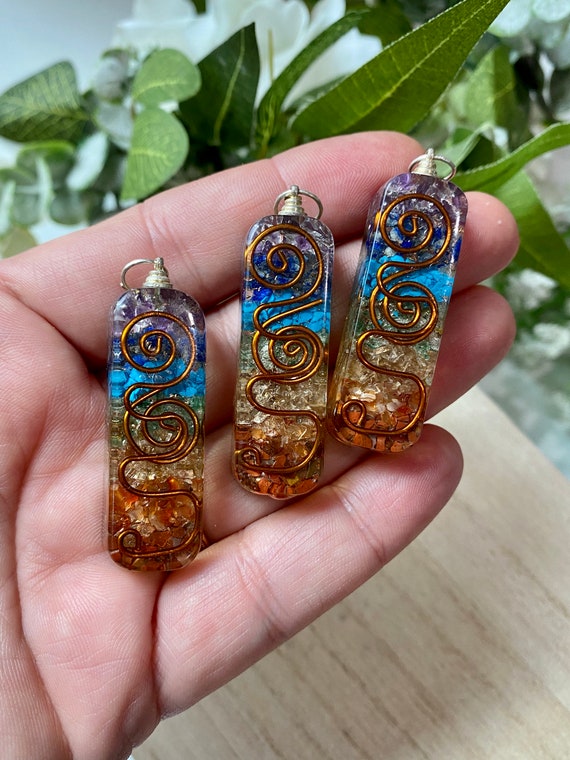 Pendants Rainbow Orgonite Etsy
