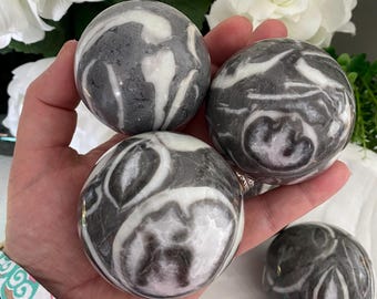 Shell Jasper Spheres (A.K.A.Thousand Eyes Stone) You Choose, Sphere Stand Included