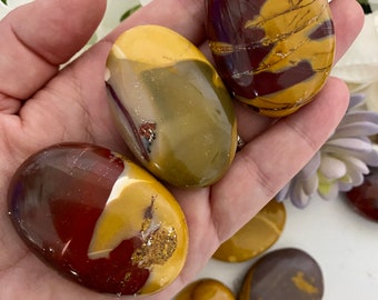 Mookaite Jasper Pillow Palm Stones (You Choose)