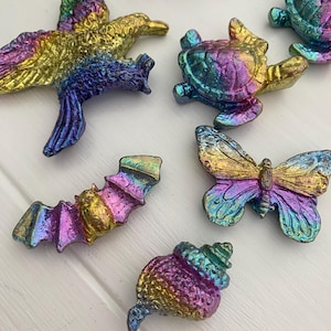 Bismuth Carving – Iridescent Rainbow Crystal Sculptures (You Choose)