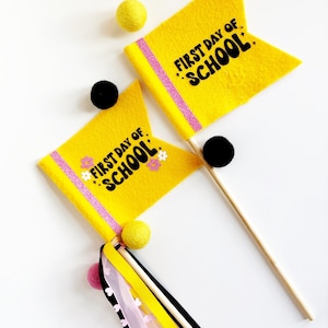 First Day of School Pennant Flags - Perfect Picture Props for Kids