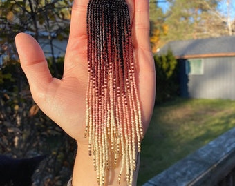 Trendy Bead Dangling Earrings in Black, Brown, and Gold - Bohemian Style