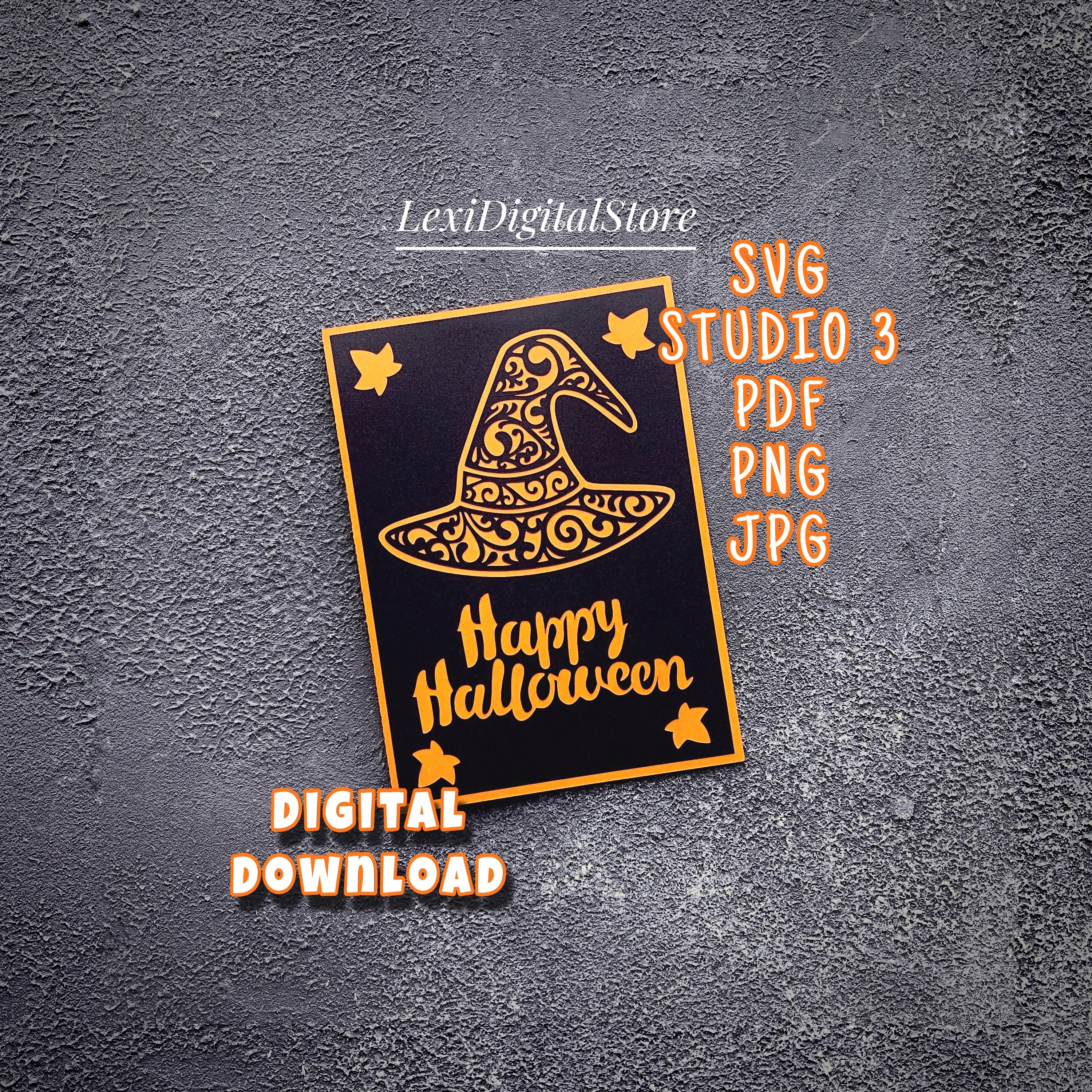 Halloween Ghost Boo Insert Card SVG, Digital Cut File, Cricut, Silhouette,  Joy 