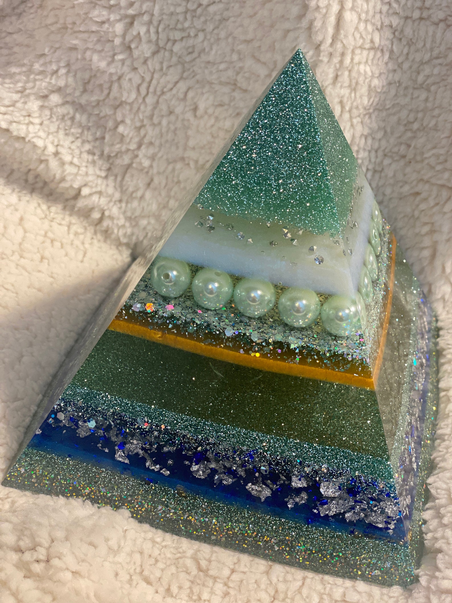 Large Layered Resin Pyramid Etsy