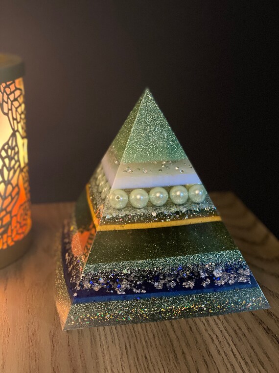 Large Layered Resin Pyramid Etsy